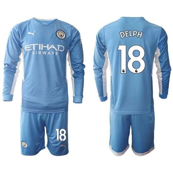 Men Manchester City Long Sleeve Soccer Jerseys 506 Men Manchester City Long Sleeve Soccer Jerseys 506