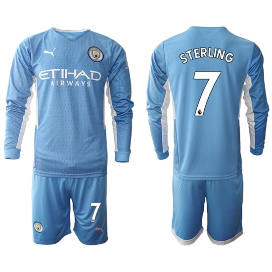 Men Manchester City Long Sleeve Soccer Jerseys 514 Men Manchester City Long Sleeve Soccer Jerseys 514