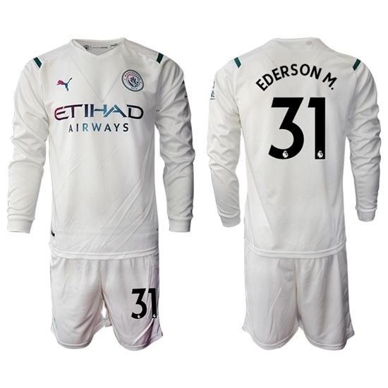 Men Manchester City Long Sleeve Soccer Jerseys 521 Men Manchester City Long Sleeve Soccer Jerseys 521