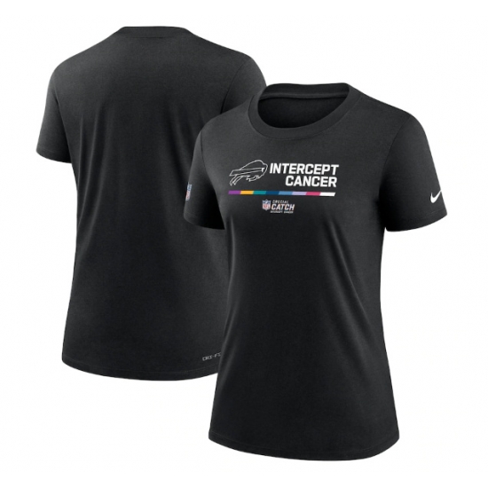 Women Buffalo Bills 2022 Black Crucial Catch Performance T Shirt Women Buffalo Bills 2022 Black Crucial Catch Performance T Shirt