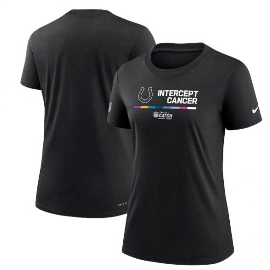 Women Indianapolis Colts 2022 Black Crucial Catch Performance T Shirt Women Indianapolis Colts 2022 Black Crucial Catch Performance T Shirt