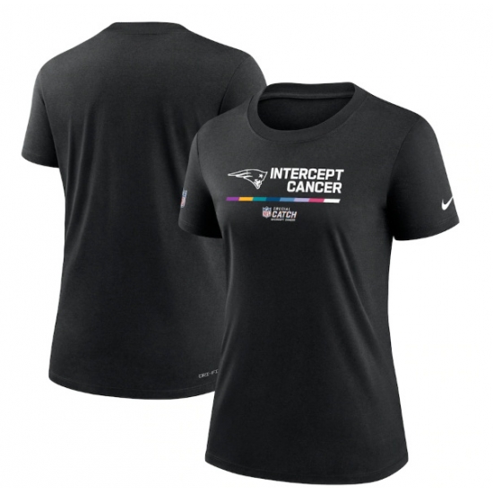 Women New England Patriots 2022 Black Crucial Catch Performance T Shirt Women New England Patriots 2022 Black Crucial Catch Performance T Shirt