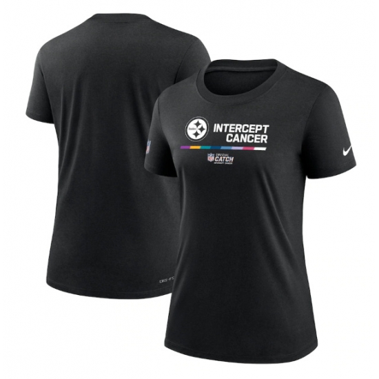 Women Pittsburgh Steelers 2022 Black Crucial Catch Performance T Shirt Women Pittsburgh Steelers 2022 Black Crucial Catch Performance T Shirt