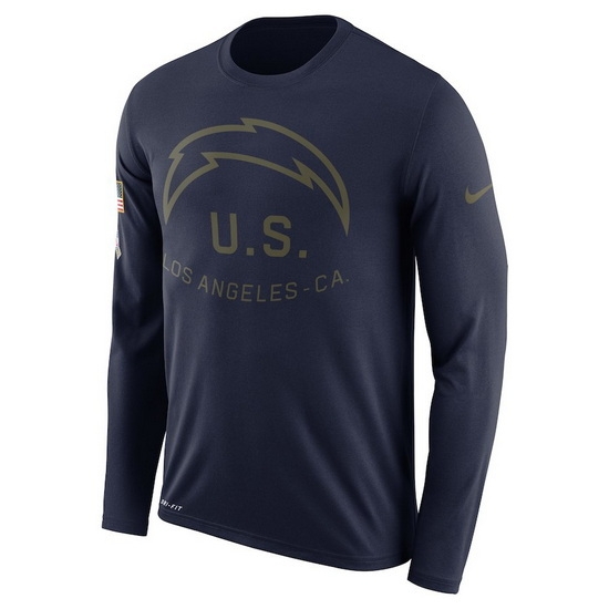 Los Angeles Chargers Men Long T Shirt 003 Los Angeles Chargers Men Long T Shirt 003