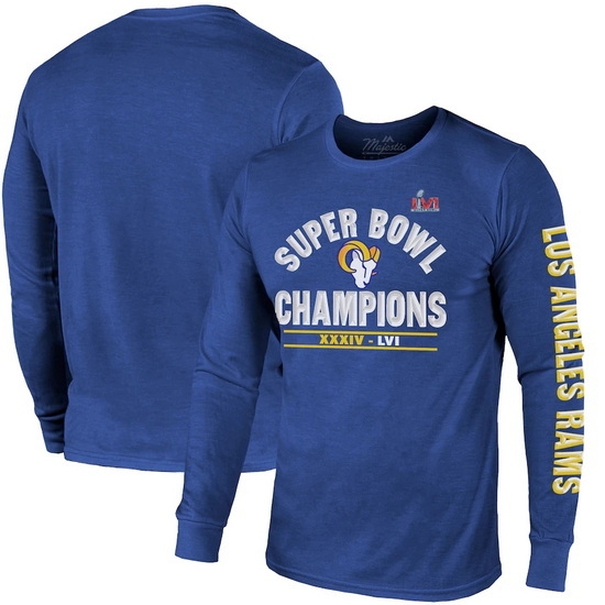 Los Angeles Rams Men Long T Shirt 028 Los Angeles Rams Men Long T Shirt 028