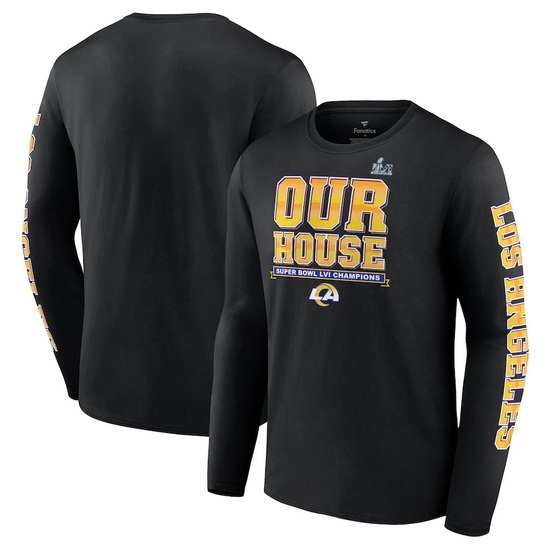 Los Angeles Rams Men Long T Shirt 038 Los Angeles Rams Men Long T Shirt 038