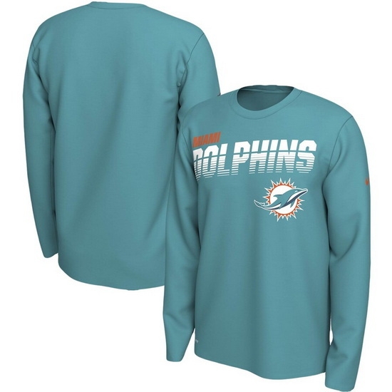 Miami Dolphins Men Long T Shirt 001 Miami Dolphins Men Long T Shirt 001