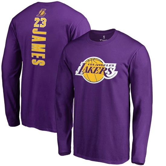 Los Angeles Lakers Men Long T Shirt 001 Los Angeles Lakers Men Long T Shirt 001