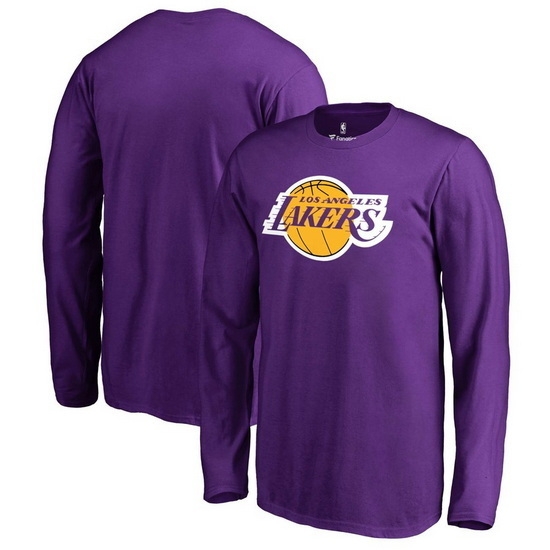 Los Angeles Lakers Men Long T Shirt 002 Los Angeles Lakers Men Long T Shirt 002