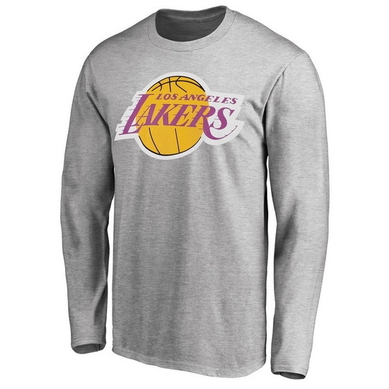 Los Angeles Lakers Men Long T Shirt 005 Los Angeles Lakers Men Long T Shirt 005