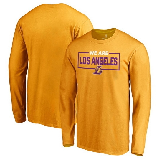 Los Angeles Lakers Men Long T Shirt 009 Los Angeles Lakers Men Long T Shirt 009