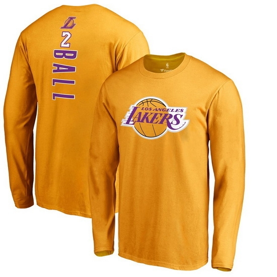 Los Angeles Lakers Men Long T Shirt 010 Los Angeles Lakers Men Long T Shirt 010