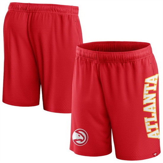 Men Atlanta Hawks Red Post Up Mesh Shorts Men Atlanta Hawks Red Post Up Mesh Shorts