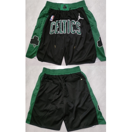 Men Boston Celtics Black Shorts Men Boston Celtics Black Shorts