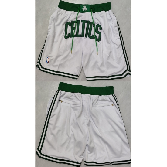 Men Boston Celtics White Shorts Run Small Men Boston Celtics White Shorts Run Small