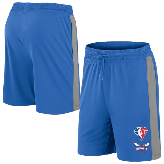 Men Charlotte Hornets Blue Shorts Men Charlotte Hornets Blue Shorts