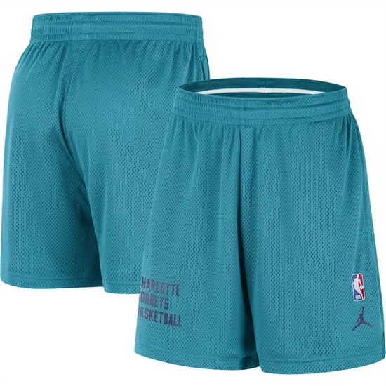 Men Charlotte Hornets Teal Warm Up Performance Practice Shorts Men Charlotte Hornets Teal Warm Up Performance Practice Shorts