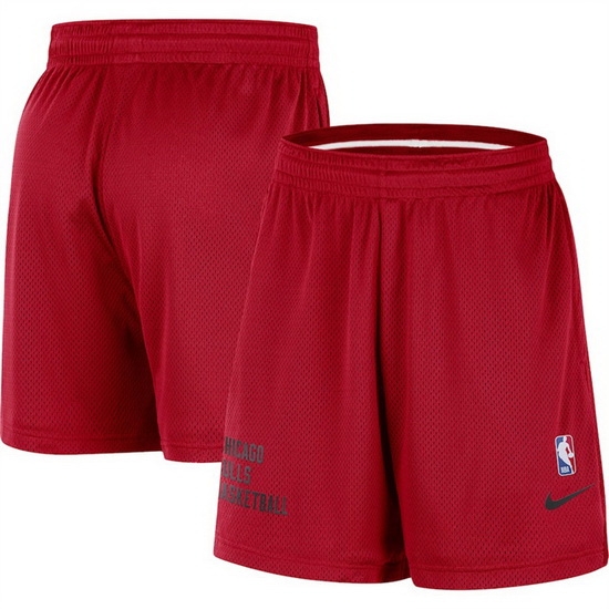 Men Chicago Bulls Red Warm Up Performance Practice Shorts Men Chicago Bulls Red Warm Up Performance Practice Shorts