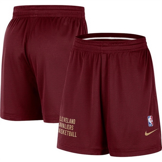 Men Cleveland Cavaliers Wine Warm Up Performance Practice Shorts Men Cleveland Cavaliers Wine Warm Up Performance Practice Shorts