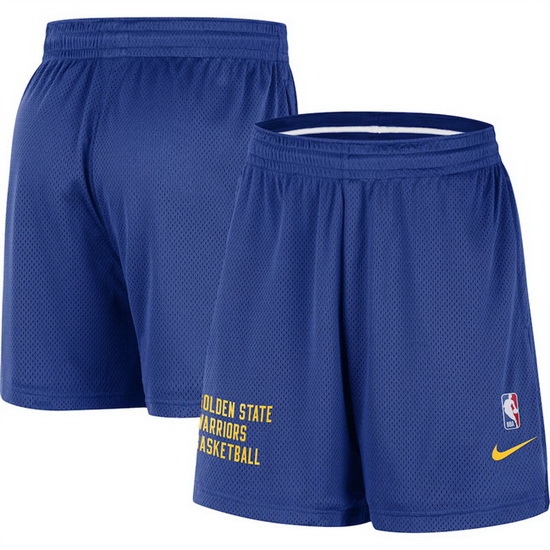Men Golden State Warriors Blue Warm Up Performance Practice Shorts Men Golden State Warriors Blue Warm Up Performance Practice Shorts