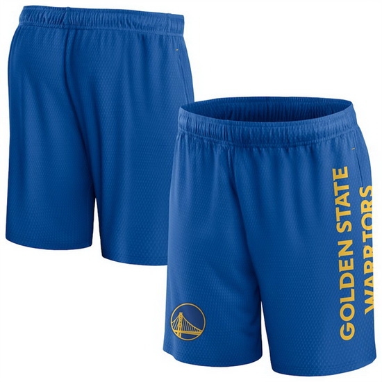 Men Golden State Warriors Royal Post Up Mesh Shorts Men Golden State Warriors Royal Post Up Mesh Shorts