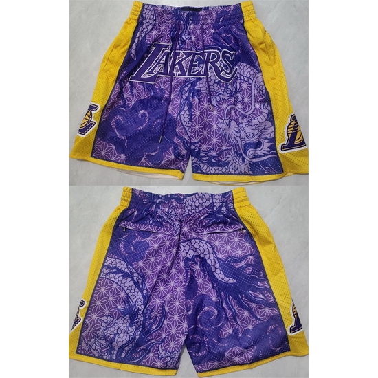 Men Los Angeles Lakers Purple Shorts Men Los Angeles Lakers Purple Shorts
