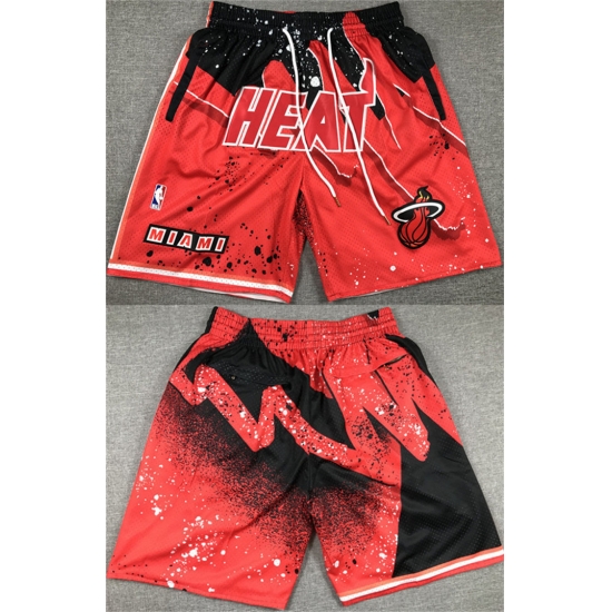 Men Miami Heat Red Black Shorts 28Run Small 29 Men Miami Heat Red Black Shorts 28Run Small 29
