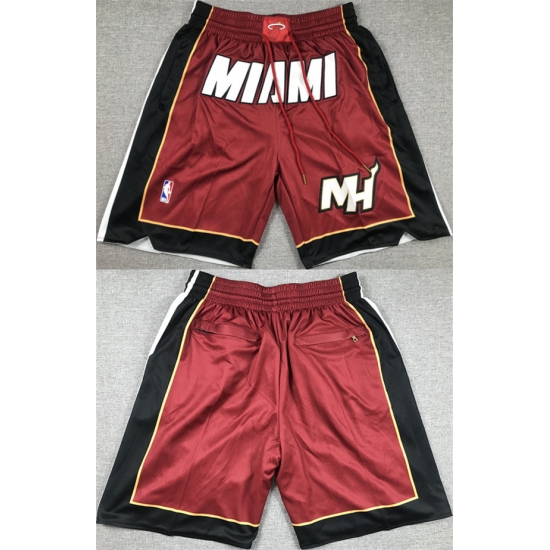Men Miami Heat Red Shorts 28Run Small 29 Men Miami Heat Red Shorts 28Run Small 29