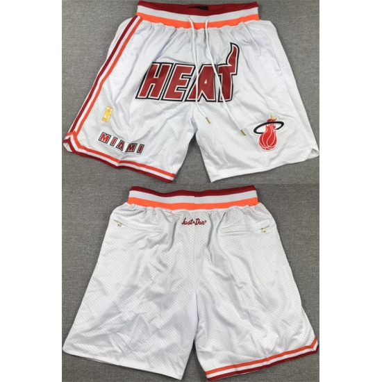 Men Miami Heat White Shorts 28Run Small 29 Men Miami Heat White Shorts 28Run Small 29