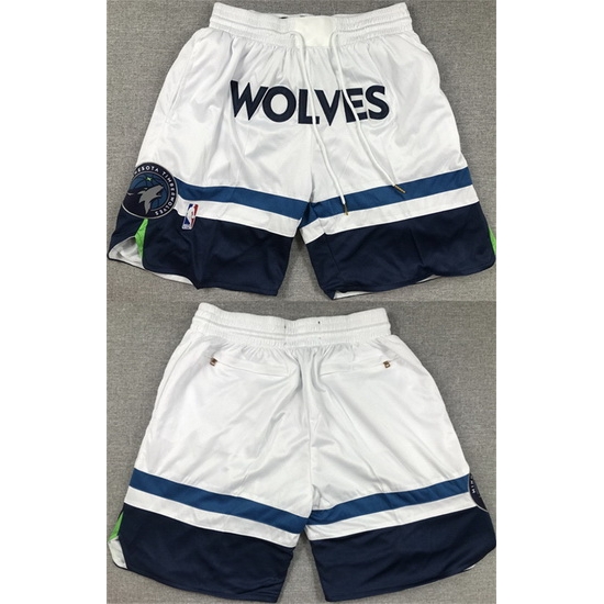 Men Minnesota Timberwolves White Mitchell 26 Ness Shorts Men Minnesota Timberwolves White Mitchell 26 Ness Shorts