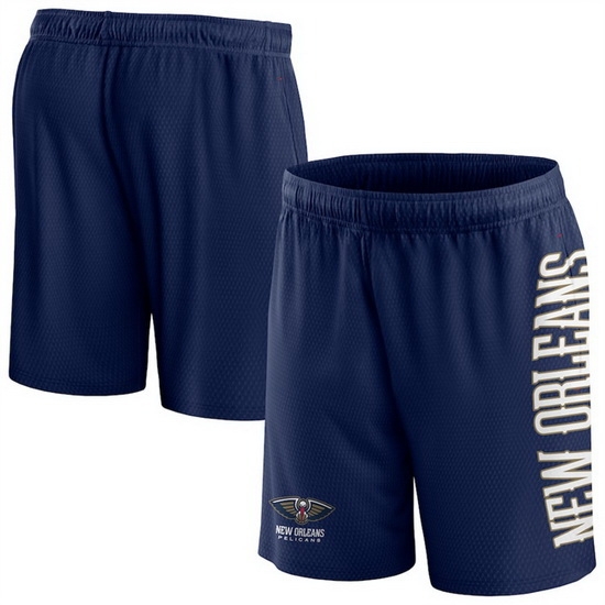 Men New Orleans Pelicans Navy Post Up Mesh Shorts Men New Orleans Pelicans Navy Post Up Mesh Shorts