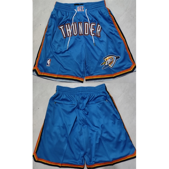 Men Oklahoma City Thunder Blue Shorts 28Run Small 29 Men Oklahoma City Thunder Blue Shorts 28Run Small 29