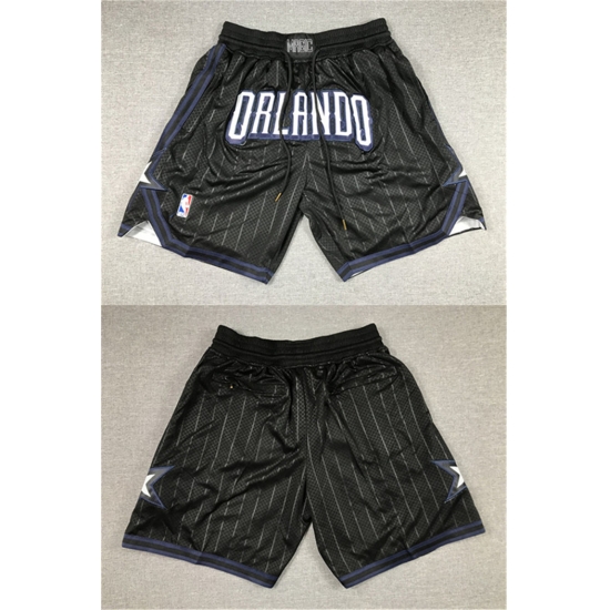 Men Orlando Magic Black Shorts Men Orlando Magic Black Shorts
