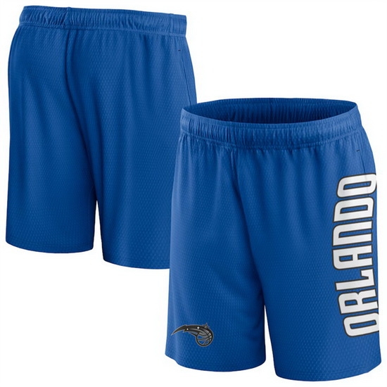 Men Orlando Magic Blue Post Up Mesh Shorts Men Orlando Magic Blue Post Up Mesh Shorts