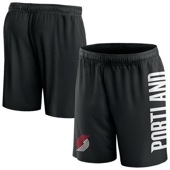 Men Portland Trail Blazers Black Post Up Mesh Shorts Men Portland Trail Blazers Black Post Up Mesh Shorts