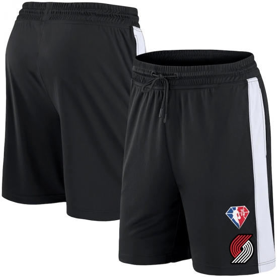 Men Portland Trail Blazers Black Shorts Men Portland Trail Blazers Black Shorts