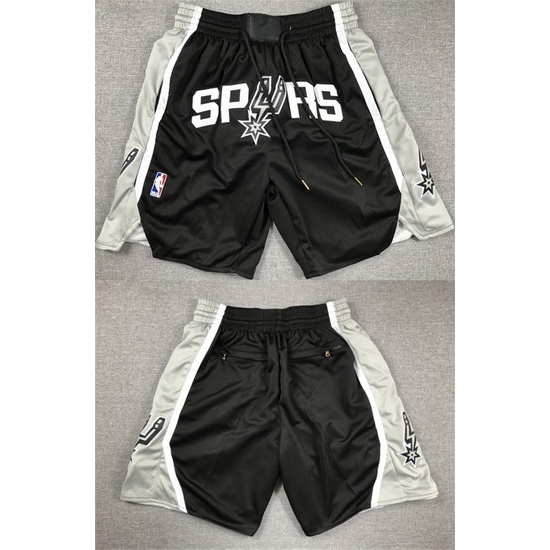 Men San Antonio Spurs Black Shorts Men San Antonio Spurs Black Shorts