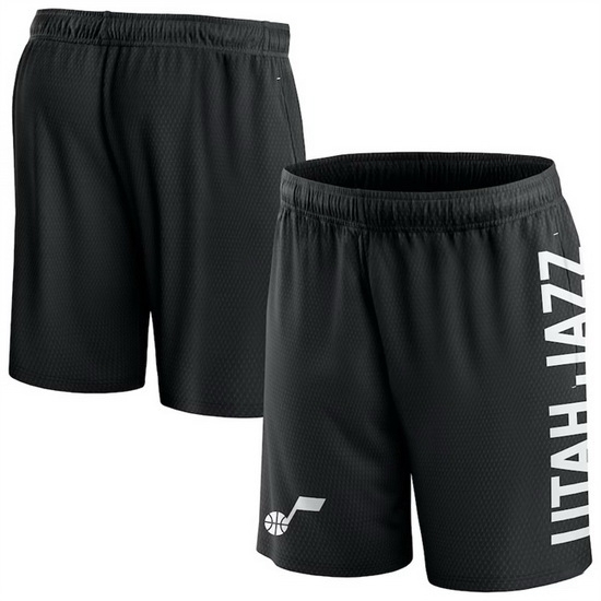 Men Utah Jazz Black Post Up Mesh Shorts Men Utah Jazz Black Post Up Mesh Shorts
