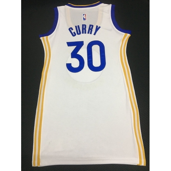 Women Golden Warriors 30 Stephen Curry Dress Stitched Jersey White II Women Golden Warriors 30 Stephen Curry Dress Stitched Jersey White II