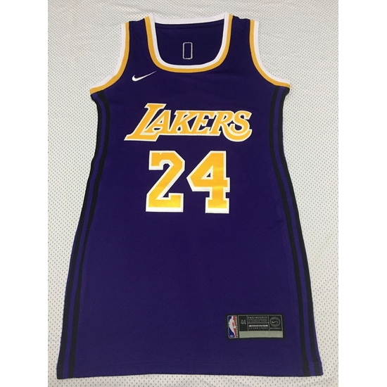 Women Los Angeles Lakers 24 Kobe Bryant Dress Stitched Jersey Purple Women Los Angeles Lakers 24 Kobe Bryant Dress Stitched Jersey Purple