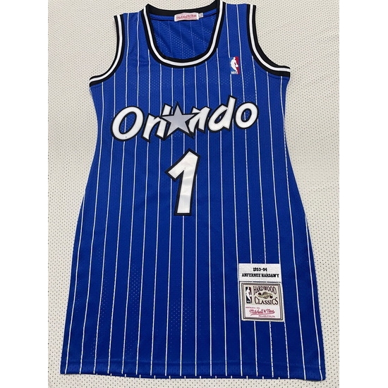 Women Orlando Magic #1 Penny Hardaway Blue Dress Stitched Jersey Blue Women Orlando Magic #1 Penny Hardaway Blue Dress Stitched Jersey Blue