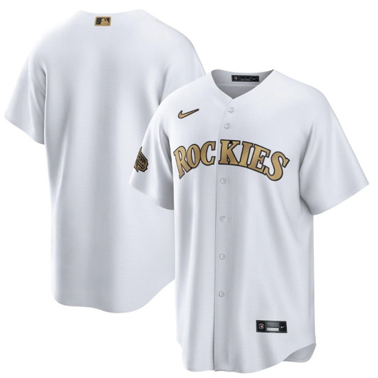 Men Colorado Rockies Blank 2022 All Star White Cool Base Stitched Baseball Jersey Men Colorado Rockies Blank 2022 All Star White Cool Base Stitched Baseball Jersey