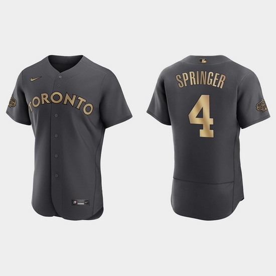 Men George Springer Toronto Blue Jays 2022 Mlb All Star Game Authentic Charcoal Jersey Men George Springer Toronto Blue Jays 2022 Mlb All Star Game Authentic Charcoal Jersey