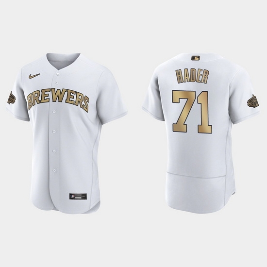 Men Josh Hader Milwaukee Brewers 2022 Mlb All Star Game Authentic White Jersey Men Josh Hader Milwaukee Brewers 2022 Mlb All Star Game Authentic White Jersey