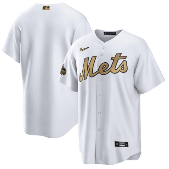 Men New York Mets Blank 2022 All Star White Cool Base Stitched Baseball Jersey Men New York Mets Blank 2022 All Star White Cool Base Stitched Baseball Jersey