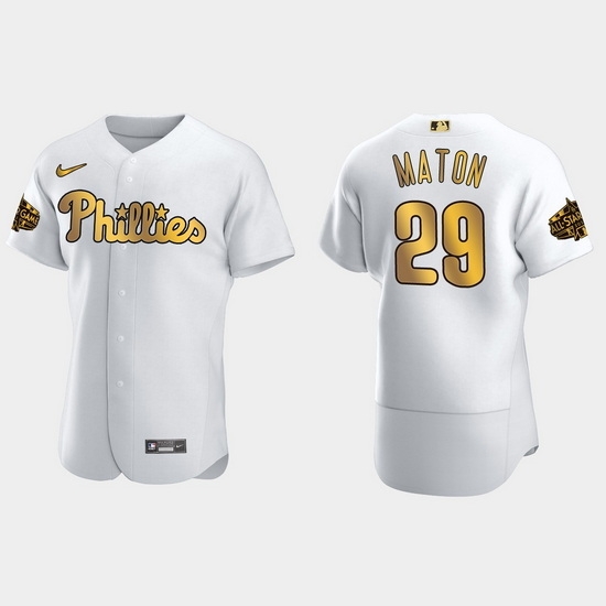 Men Philadelphia Phillies Nick Maton 2022 Mlb All Star Game White Gold Men Jersey Men Philadelphia Phillies Nick Maton 2022 Mlb All Star Game White Gold Men Jersey