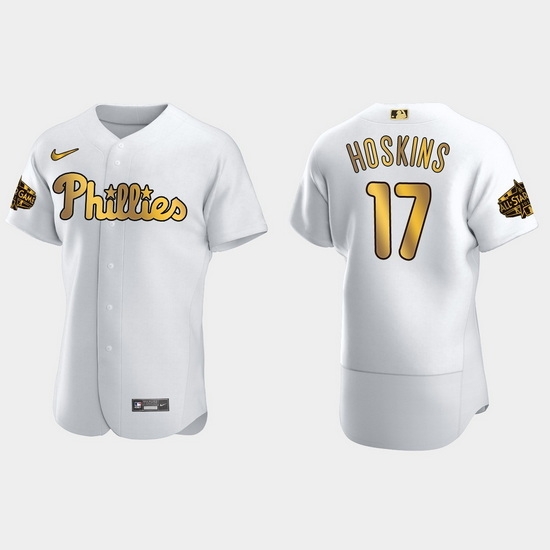 Men Philadelphia Phillies Rhys Hoskins 2022 Mlb All Star Game White Gold Men Jersey Men Philadelphia Phillies Rhys Hoskins 2022 Mlb All Star Game White Gold Men Jersey