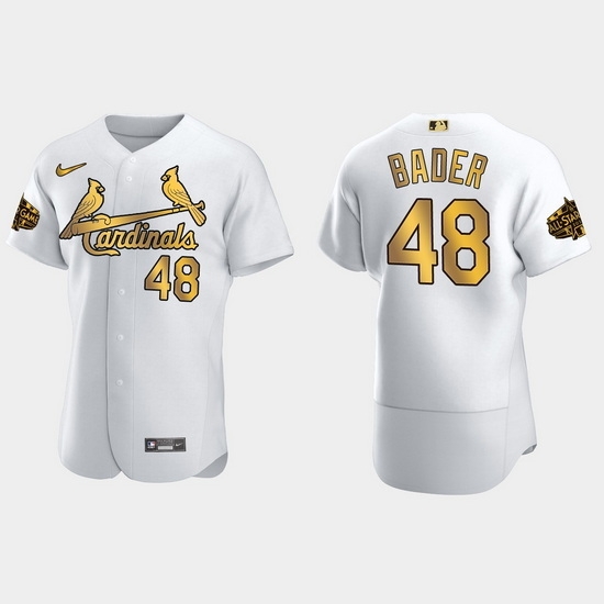 Men St.Louis Cardinals Harrison Bader 2022 Mlb All Star Game White Gold Men Jersey Men St.Louis Cardinals Harrison Bader 2022 Mlb All Star Game White Gold Men Jersey