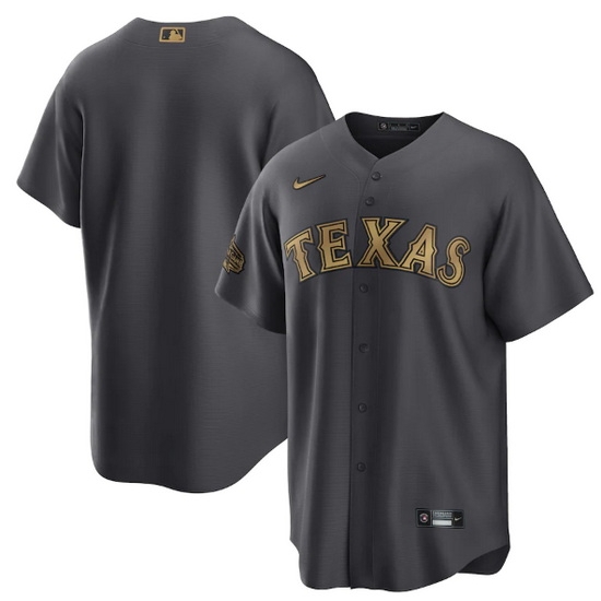 Men Texas Rangers Blank 2022 All Star Charcoal Cool Base Stitched Baseball Jersey Men Texas Rangers Blank 2022 All Star Charcoal Cool Base Stitched Baseball Jersey