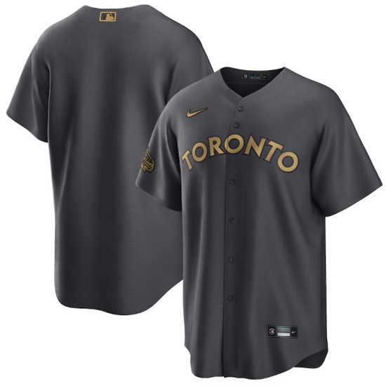 Men Toronto Blue Jays Blank 2022 All Star Charcoal Cool Base Stitched Baseball Jersey Men Toronto Blue Jays Blank 2022 All Star Charcoal Cool Base Stitched Baseball Jersey